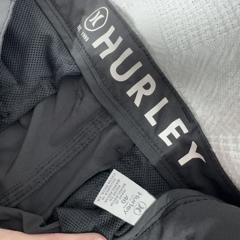 Hurley Men's All Day Hybrid Quick Dry Stretch‎ Black Shorts Size 40
